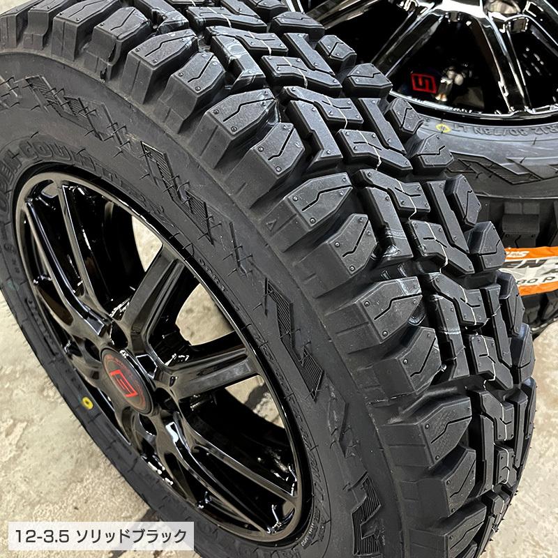 オープンカントリー RT 145/80R12 80/78N ザインSS 12×3.5 ブラック 12インチ エブリィ タイヤホイールセット 4本セット トーヨー 145R12 6PR互換｜e-tireshop｜05