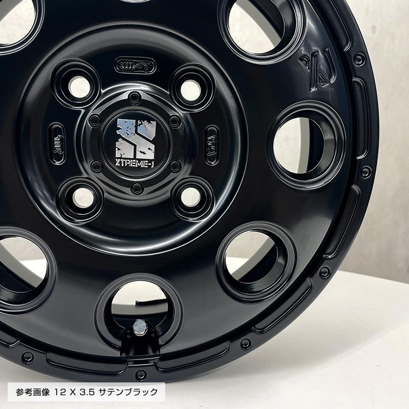 604V 145/80R12 80/78N エクストリームJ KK03 12×4.0 サテンブラック 4本ホイールセット ブリヂストン RD-604 STEEL (145R12 6PR 互換)｜e-tireshop｜13