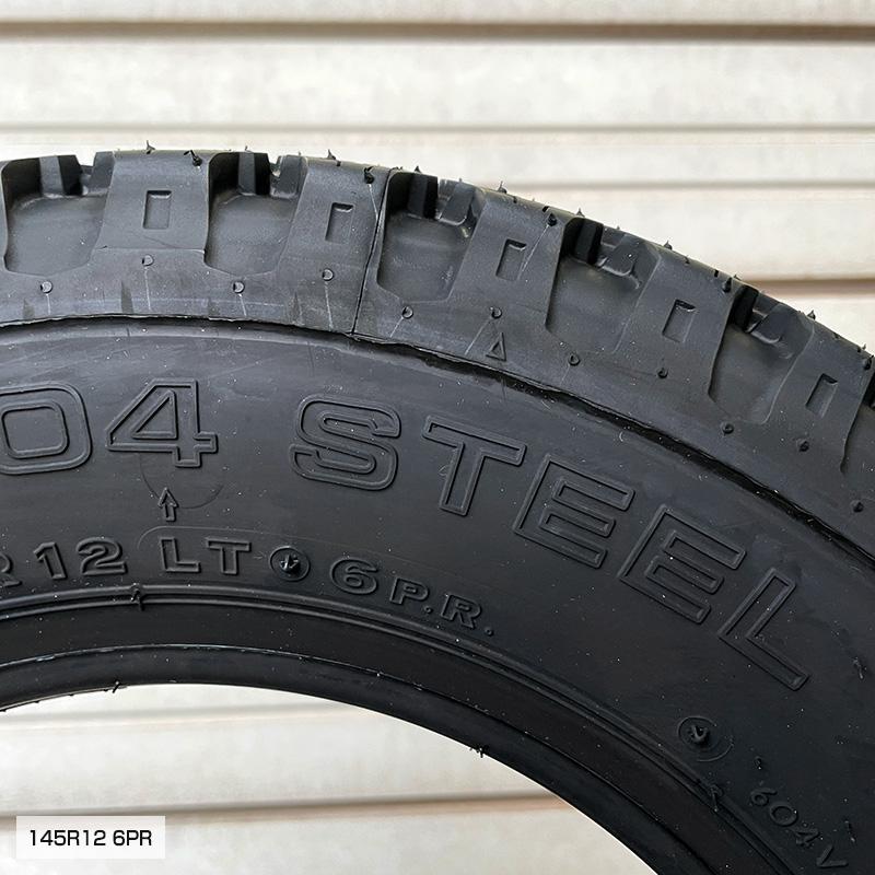 604V 145/80R12 80/78N エクストリームJ KK03 12×4.0 サテンブラック 4本ホイールセット ブリヂストン RD-604 STEEL (145R12 6PR 互換)｜e-tireshop｜17