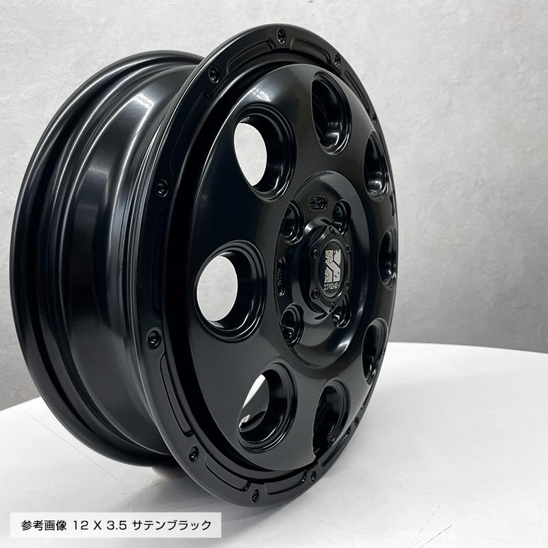 604V 145/80R12 80/78N エクストリームJ KK03 12×4.0 サテンブラック 4本ホイールセット ブリヂストン RD-604 STEEL (145R12 6PR 互換)｜e-tireshop｜11