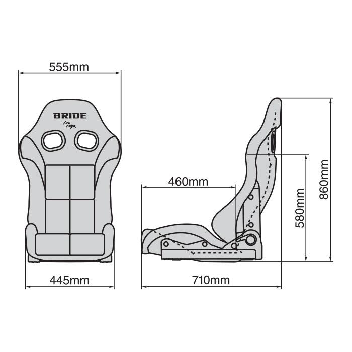 BRIDE ブリッド STRADIA3 レッド FRP製シルバーシェル G71BSF G72BSF ストラディア3 リクライニングシート 