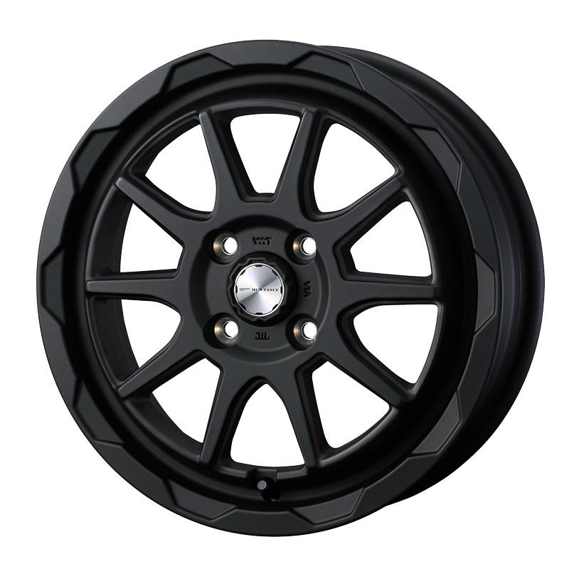 145/80R12 LT ヨコハマ ジオランダー MT G003 マッドヴァンス06 12×4.00B PCD100/4穴 +40 JWL-T マットブラック 12インチ タイヤ 4本 ホイール セットの画像