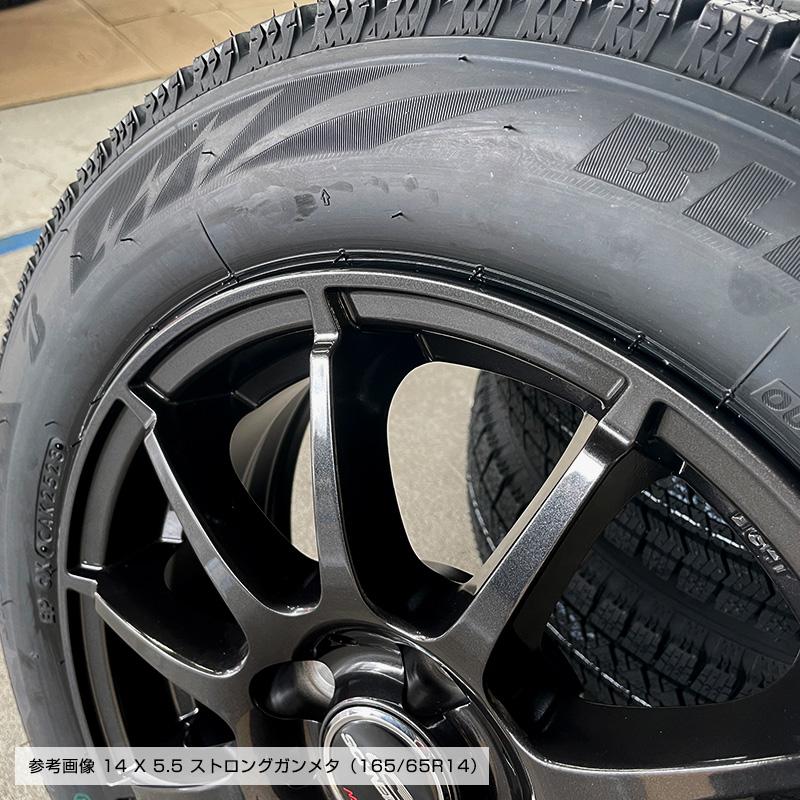 ルーミー トール ブリザック VRX2 165/65R14 スタッグ 14×5.5 ストロングガンメタ 14インチ スタッドレス ホイールセット 4本セット｜e-tireshop｜06