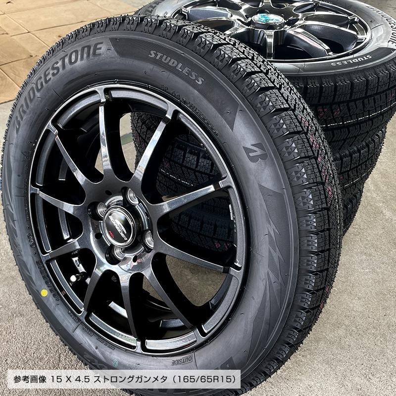 ブリザック VRX2 165/65R15 スタッグ 15×4.5J ガンメタ 15インチ タフト ソリオ デリカD2 ブリヂストン スタッドレス  タイヤホイールセット 4本セット