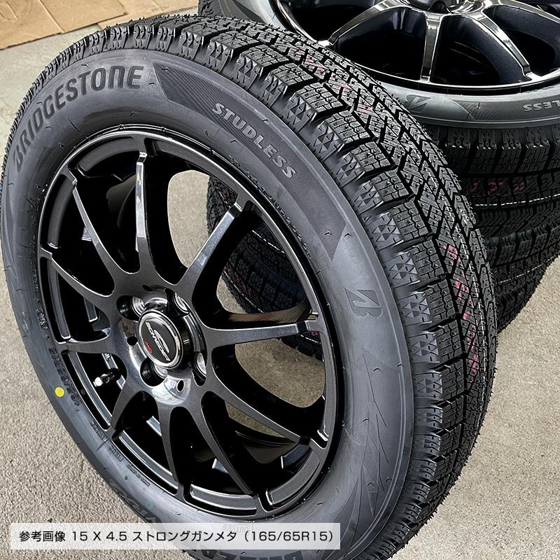 ブリザック VRX2 165/65R15 スタッグ 15×4.5J ガンメタ 15インチ タフト ソリオ デリカD2 ブリヂストン スタッドレス タイヤホイールセット 4本セット｜e-tireshop｜05