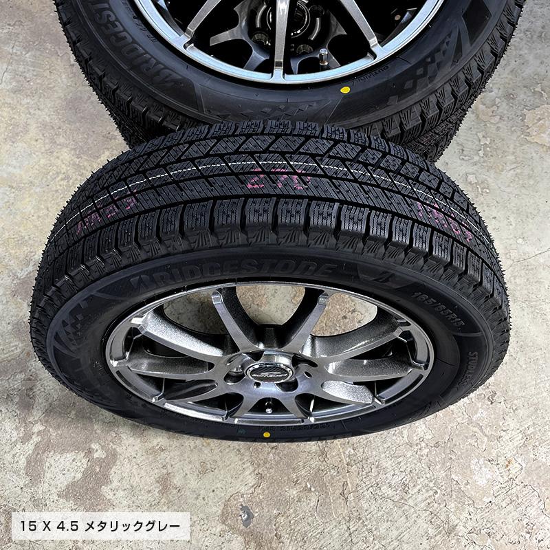 ブリザック VRX2 165/65R15 スタッグ 15×4.5J グレー 15インチ タフト ソリオ デリカD2 ブリヂストン スタッドレス タイヤホイールセット 4本セット｜e-tireshop｜03