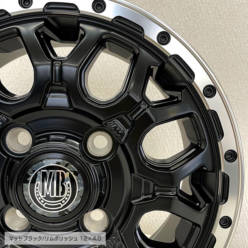 ブリヂストン 604V 145/80R12 80/78N マッドバーン XR-800M 12×4.0