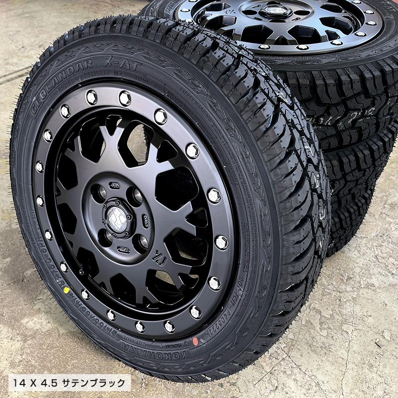 ジオランダー X-AT G016 155/65R14 78/75 LT エクストリームJ XJ04 14×4.5 サテンブラック 4本ホイールセット ヨコハマ｜e-tireshop｜05