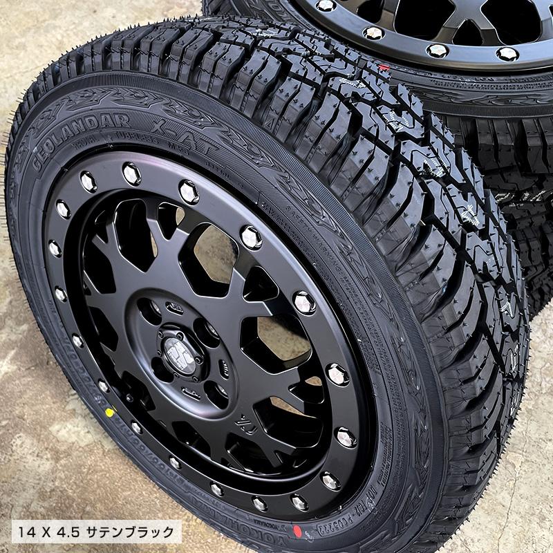 ジオランダー X-AT G016 155/65R14 78/75 LT エクストリームJ XJ04 14×4.5 サテンブラック 4本ホイールセット ヨコハマ｜e-tireshop｜06