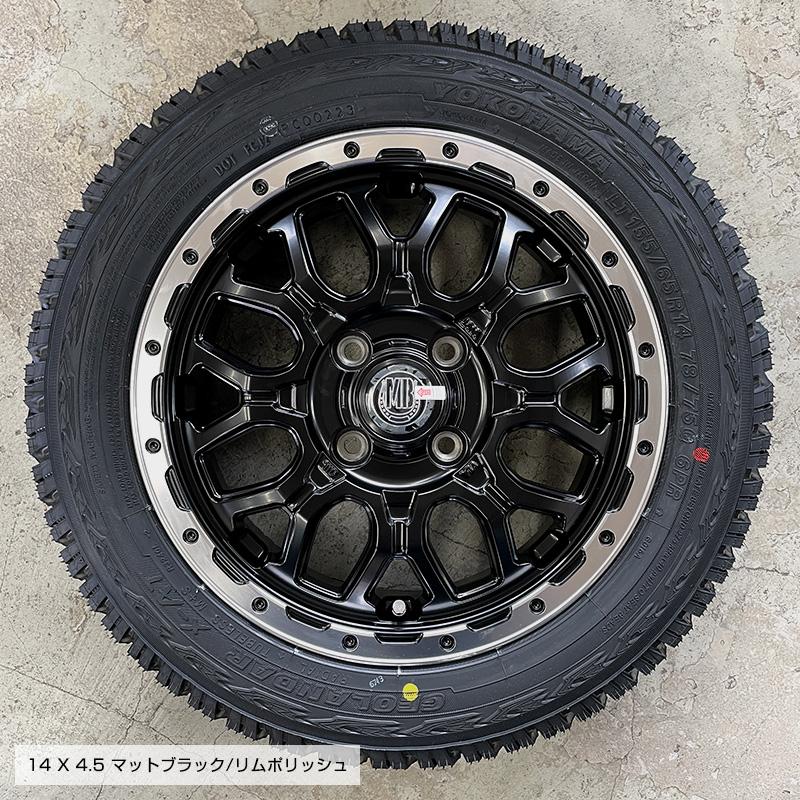 ジオランダー X-AT 155/65R14 78/75 LT マッドバーン XR-800M 14×4.5 ブラック リムポリッシュ 4本ホイールセット ヨコハマ G016 155/65R14 オールテレーン｜e-tireshop｜02