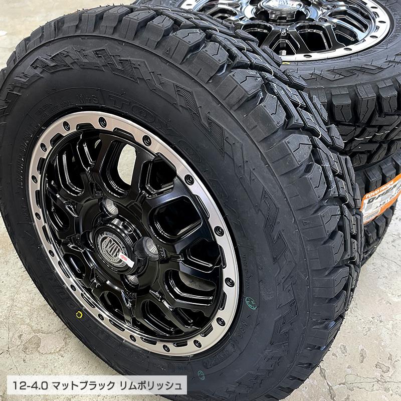 オープンカントリー RT 145/80R12 LT XR-800M 12×4.0 マットブラック 