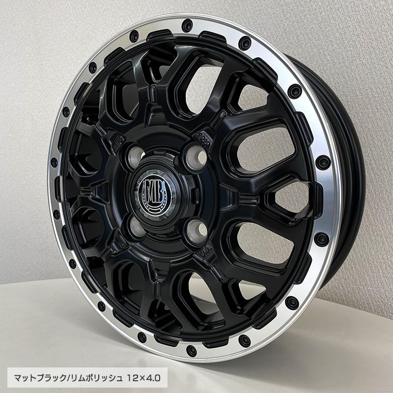 オープンカントリー RT 145/80R12 LT XR-800M 12×4.0 マットブラック