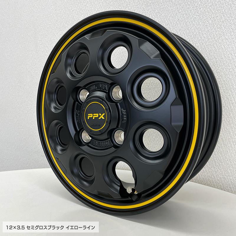 MUDSTAR ラジアル MT 145/80R12 LT ホワイトレター PPX MIL8 12×3.5