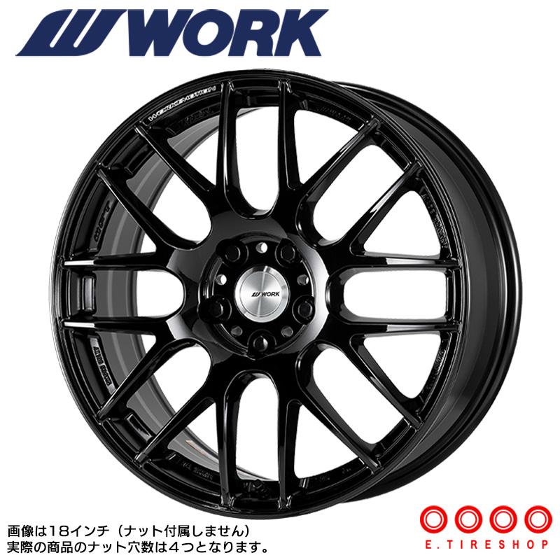 WORK EMOTION M8R 17×7.0J PCD98 4H INSET+38 ハブ径58.1 ブラック  