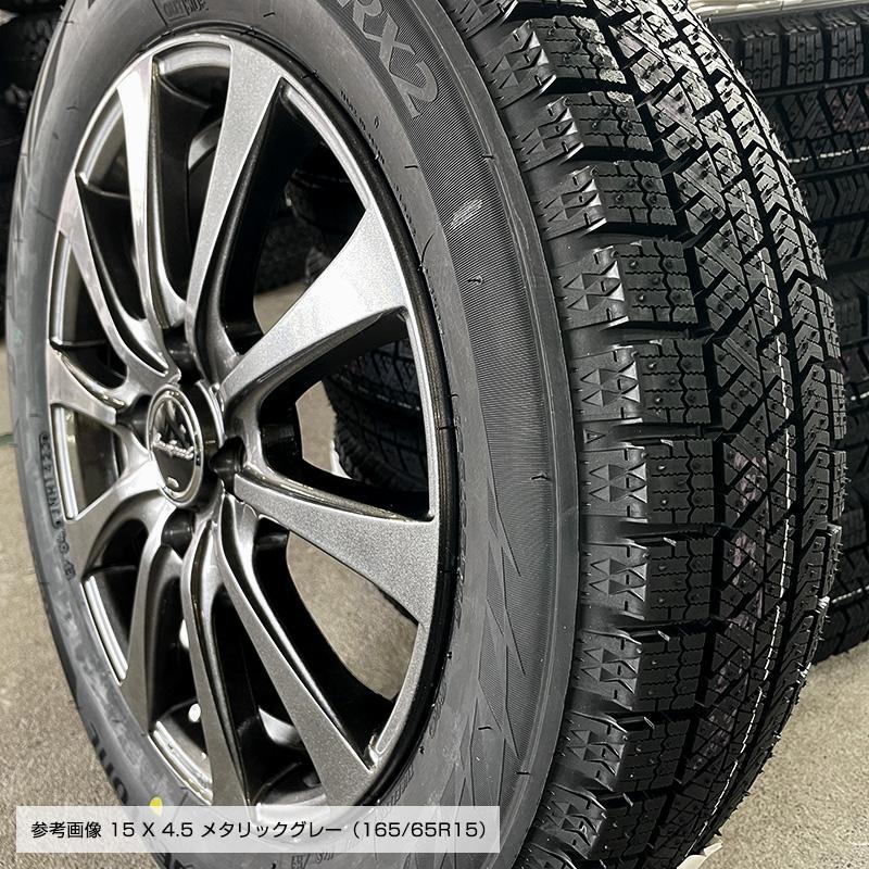 ブリザック VRX2 165/65R15 G10 15×4.5J グレー 15インチ タフト ソリオ デリカD2 ブリヂストン スタッドレス タイヤホイールセット 4本セット｜e-tireshop｜07