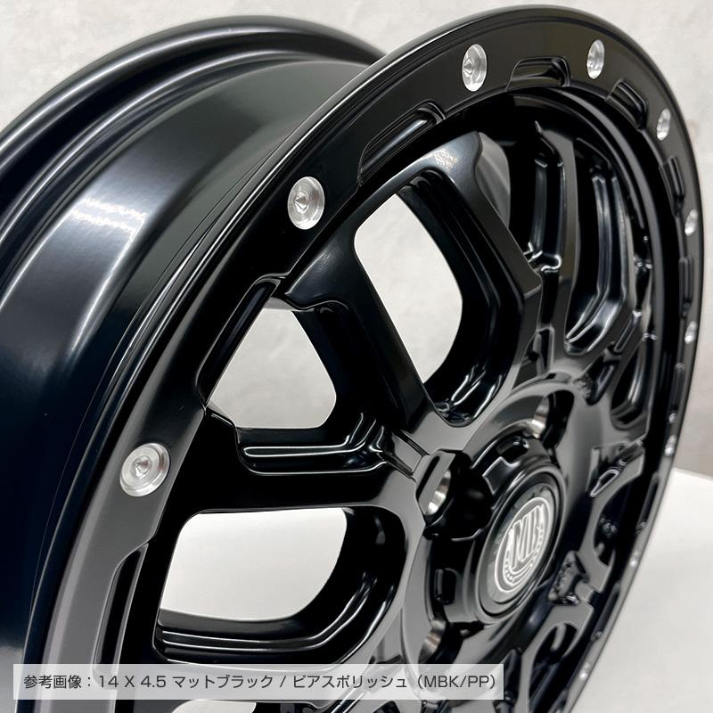 ジオランダー X-AT 165/65R14 81/78 LT XR-800M 14×4.5 マットブラックピアスポリッシュ MBK/PP 4本ホイールセット ヨコハマ G016 165/65R14｜e-tireshop｜11