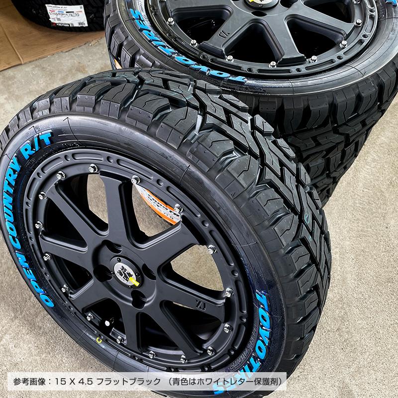 オープンカントリーRT 165/60R15 片側ホワイトレター エクストリームJ 15×4.5 フラットブラック 4本ホイールセット トーヨー OPEN COUNTRY R/T オールテレーン｜e-tireshop｜05