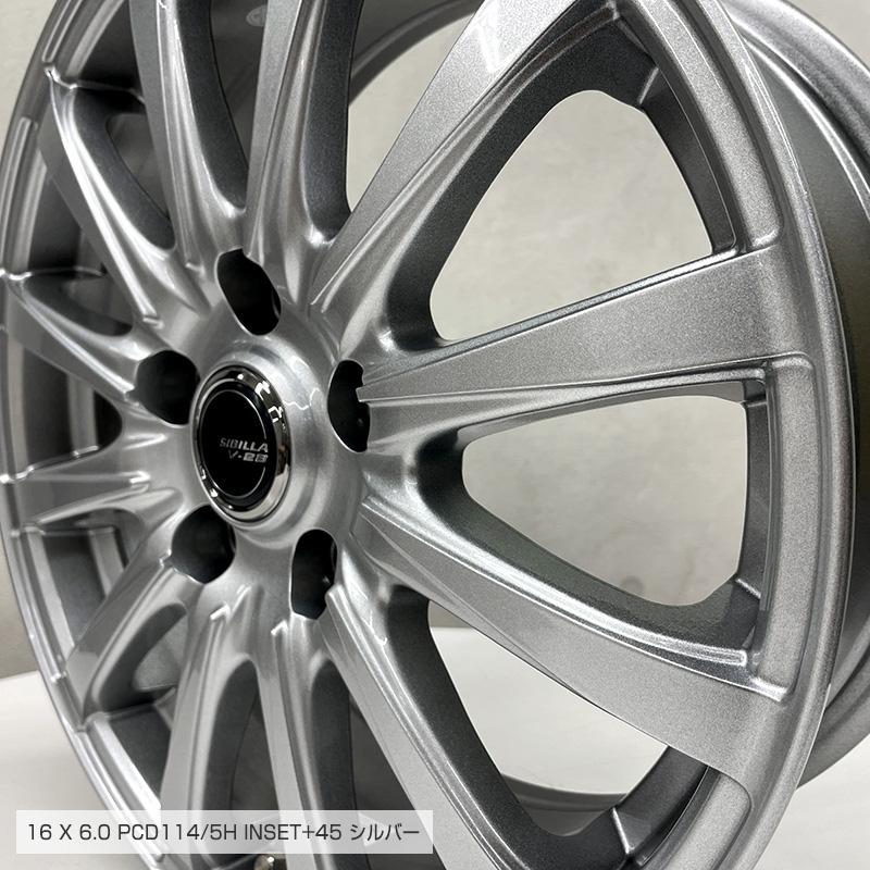 ブリザック VRX2 205/65R16 95Q シビラ V-28 16×6.0 PCD114/5H +