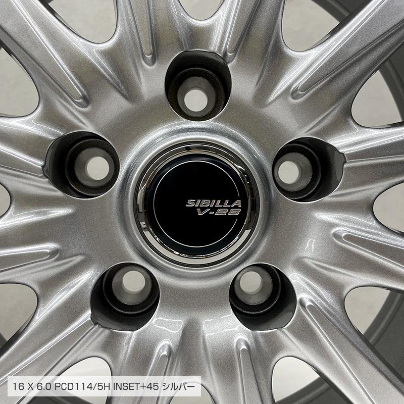 ブリザック VRX3 205/65R16 95Q シビラ V-28 16×6.0 PCD114/5H + ブリザック VRX3 205/65R16 95Q シビラ V-28 16×6.0 PCD114/5H +
