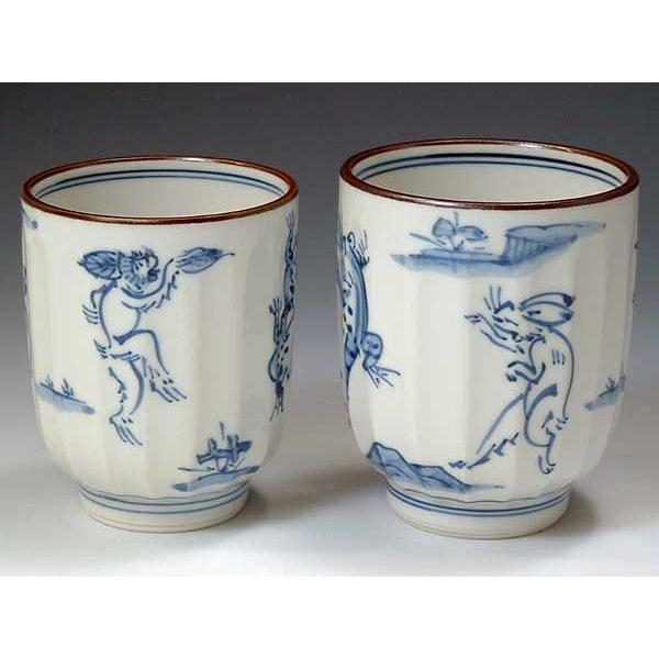 清水焼 京焼 平安壹楽造 湯呑 蓋つき 5客組 染茶碗 菊