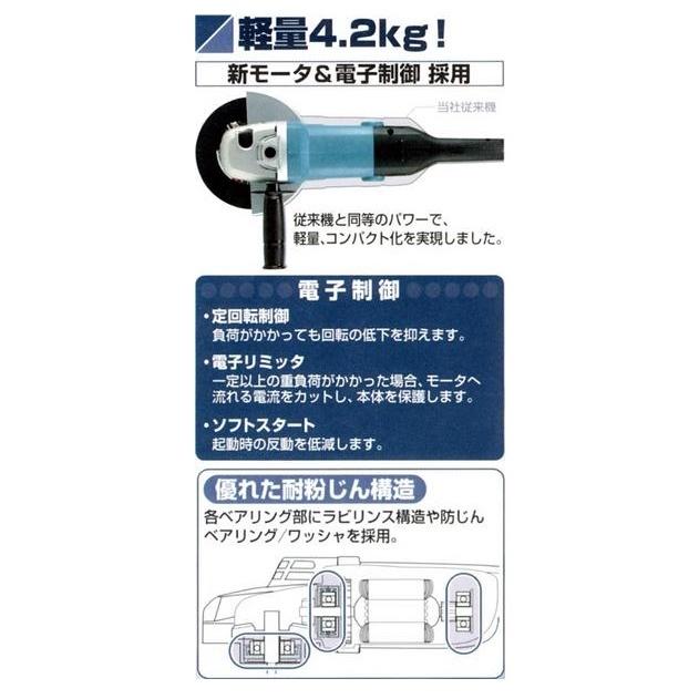 マキタ マキタ 180mm 電子ディスクグラインダー GA7011C : e マキタ マキタ 180mm 電子ディスクグラインダー GA7011C : e