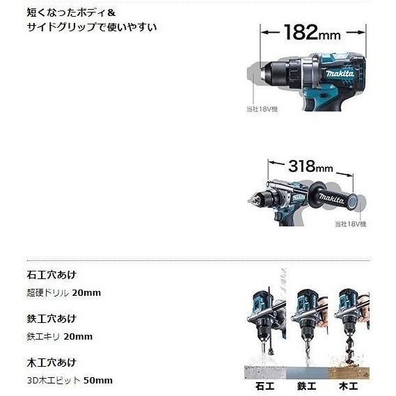 マキタ（makita） HP001GRDX(バッテリ2個・充電器・ケース付) 充電式 