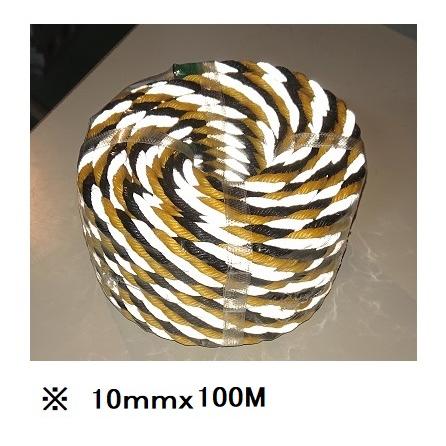高輝度　反射トラロープ　#12　（10ｍｍX100M）100メートル　光るトラロープ　反射ロープ の商品画像