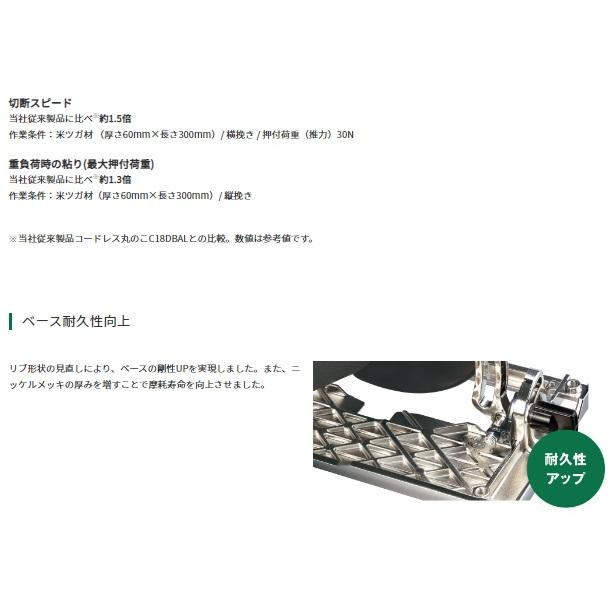 ハイコーキ C1806DB(NN) (本体のみ+チップソー付) (バッテリ ハイコーキ C1806DB(NN) (本体のみ+チップソー付) (バッテリ