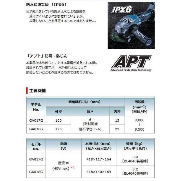 マキタ マキタ GA018GZ 本体のみ (バッテリ・充電器・ケース別売 マキタ マキタ GA018GZ 本体のみ (バッテリ・充電器・ケース別売