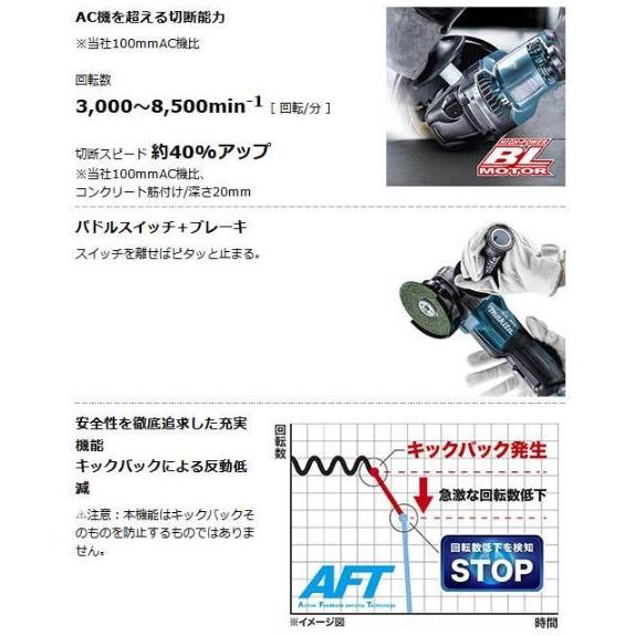 マキタ GA019GRMX (電池2個・充電器・ケース付) 充電式ディスク マキタ GA019GRMX (電池2個・充電器・ケース付) 充電式ディスク