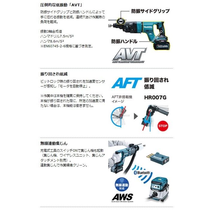 マキタ HR007GRMX 充電式ハンマドリル(バッテリ×2個・充電器 マキタ HR007GRMX 充電式ハンマドリル(バッテリ×2個・充電器