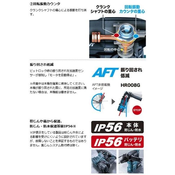 マキタ HR008GZK (本体+ケースのみ)(バッテリ・充電器別売) 充電 マキタ HR008GZK (本体+ケースのみ)(バッテリ・充電器別売) 充電