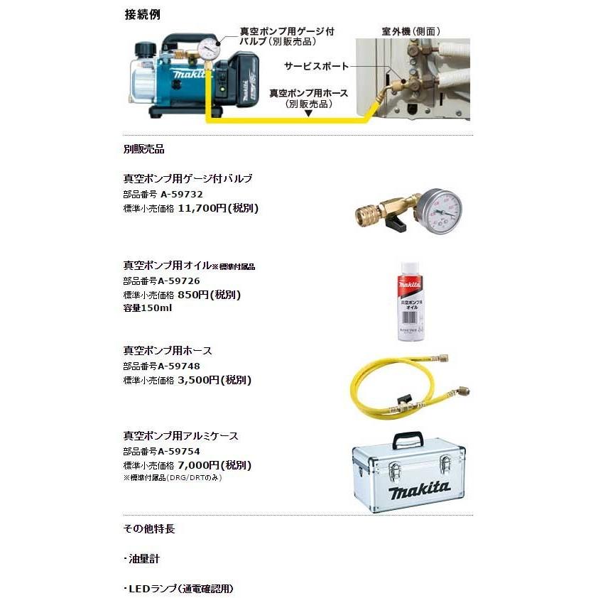 マキタ（makita） 18V 充電式真空ポンプ VP180DRG セット : e-tool