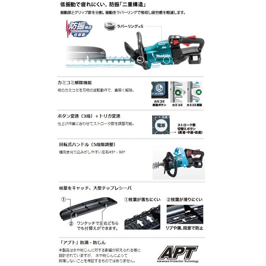 マキタ 18V 充電式ヘッジトリマ MUH600DZ 600mm 特殊コーティング刃仕様 本体のみ
