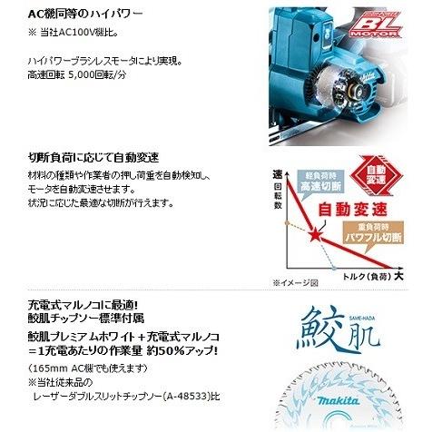 マキタ 充電式マルノコ HS610DZ 本体のみ 鮫肌チップソー付 無線 マキタ 充電式マルノコ HS610DZ 本体のみ 鮫肌チップソー付 無線