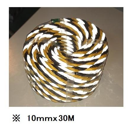 高輝度　反射トラロープ　#12　（10ｍｍX30M）30メートル　光るトラロープ　反射ロープ の商品画像