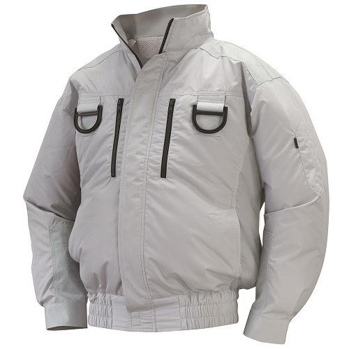 NSP オリジナル空調服 フルハーネス NA-113B 4Lサイズ シルバー 大容量 