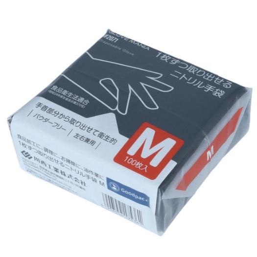 川西工業（KAWANISHI INDUSTRY） 川西 (100枚入 1袋) 粉なし Mサイズ 1