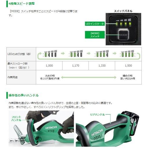 HiKOKI（ハイコーキ） コードレス植木バリカン CH3656DA(NN) 36V