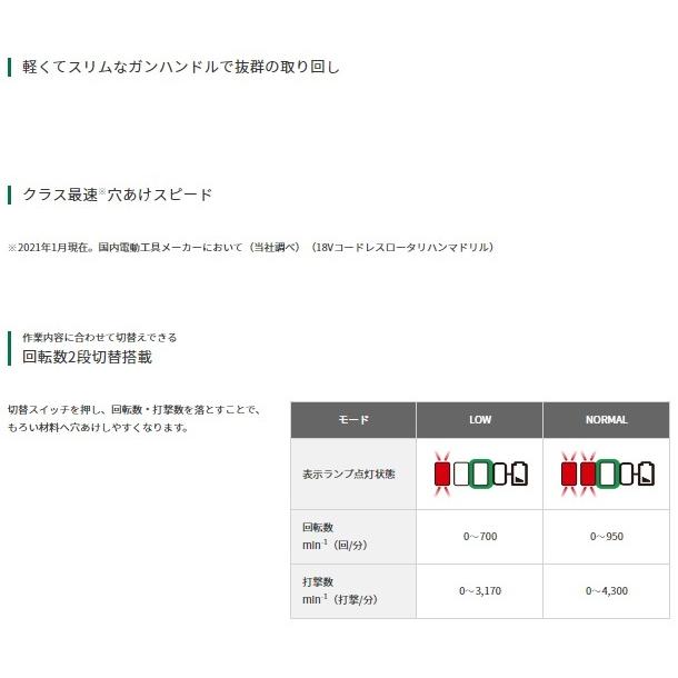 HiKOKI 限定特価 (ケース付) ハイコーキ DH18DPC(NN) 本体のみ HiKOKI 限定特価 (ケース付) ハイコーキ DH18DPC(NN) 本体のみ