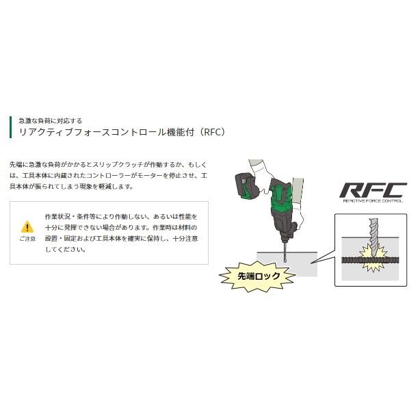 限定特価 (ケース付) ハイコーキ DH18DPC(NN) 本体のみ  18V コードレスロータリハンマドリル HiKOKI｜e-tool-shopping｜04