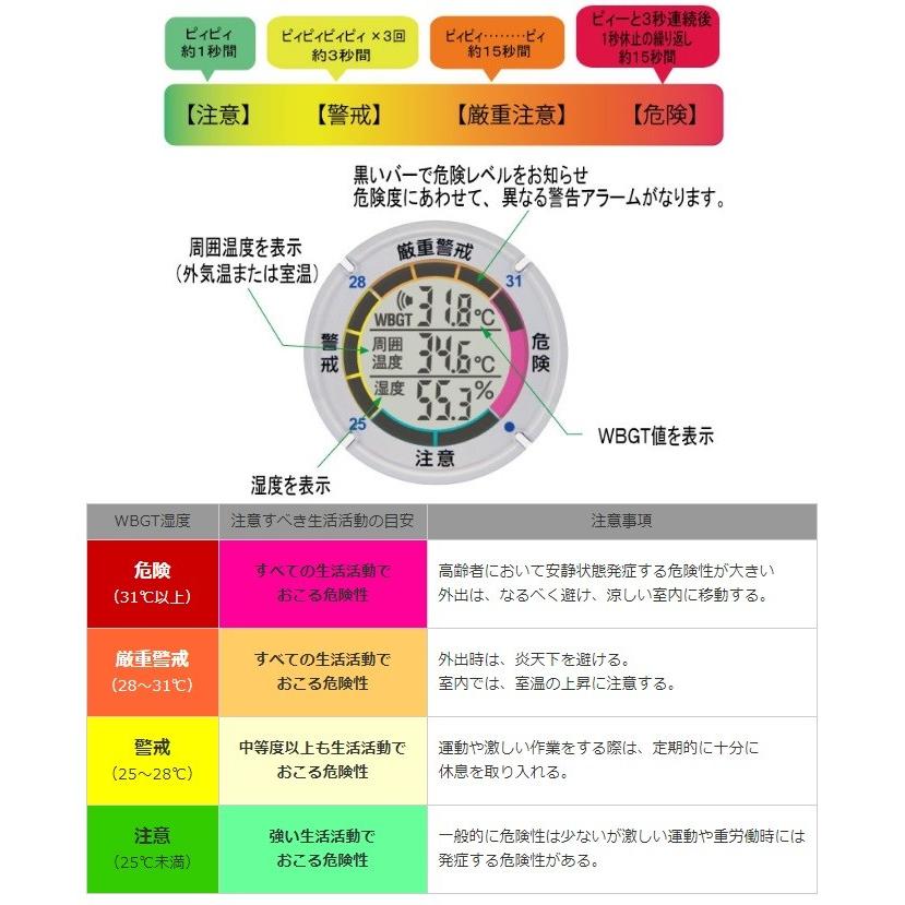 タニタ 黒球式熱中症指数計 熱中アラーム TT-562-ST 熱中症予防 タニタ 黒球式熱中症指数計 熱中アラーム TT-562-ST 熱中症予防