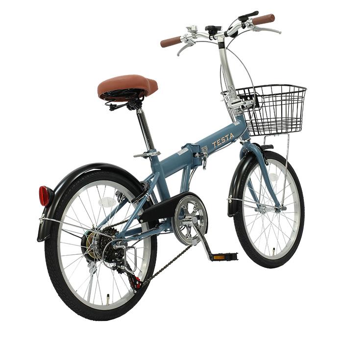 TOPONE 折りたたみ自転車 20インチ カゴ付き シマノ6段変速ギア