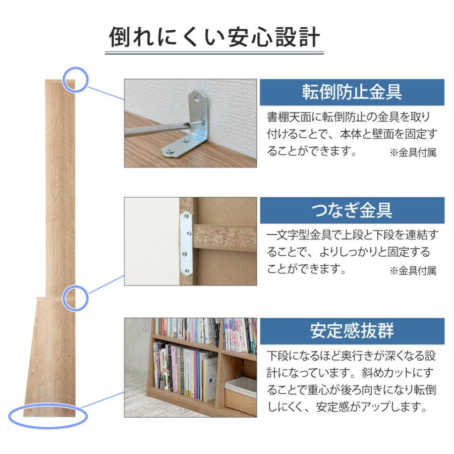 ロング書棚 幅75cm 本棚 薄型 幅75 奥行17 奥行き29.5 高さ215 8段