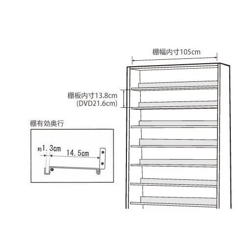 CDラック DVDラック 大量 大容量 1284枚収納 日本製｜e-unit｜03