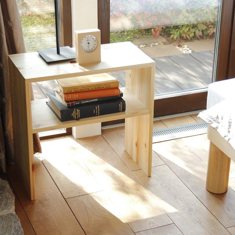 サイドテーブル 高級ひのきのナイトテーブル 日本製 家具の産地「広島県府中市」 送料無料 低ホルム NB01N-HKN