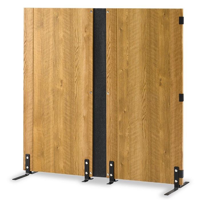 フォールディングパーティション 簡単連結 フェルト おしゃれ ナチュラル ブラウン 木目 折りたたみ オフィス ソーホー SOHO |  | 02