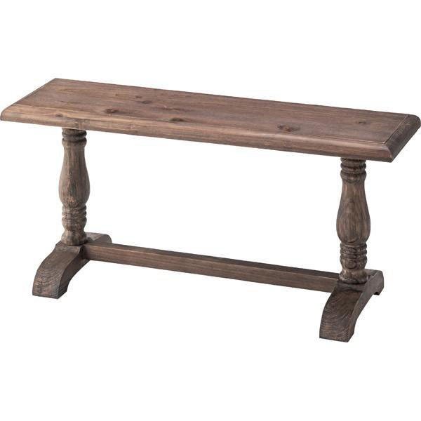 ミニベンチ 杉天然木 幅78×奥行27×高さ37cm 木製 花台 飾り棚