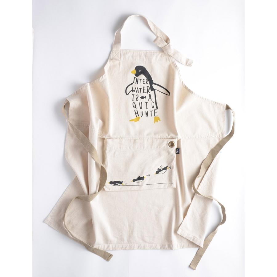 AND PACKABLE アンドパッカブル エプロン ペンギン 綿100％ コットン | 