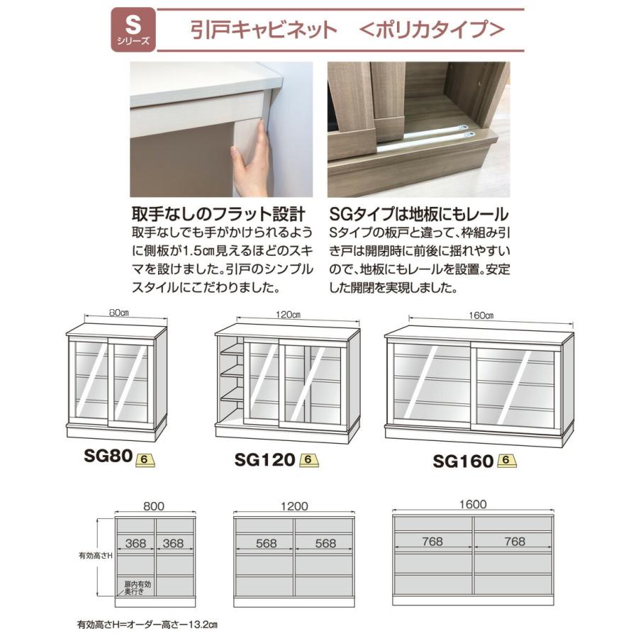 カウンター下すきまくん 引戸キャビネットS160 幅160 奥行30 高さ77〜103cmSシリーズ（引き戸）セミオーダー オーダー家具 キッチン収納 キッチン雑貨｜e-unit｜12